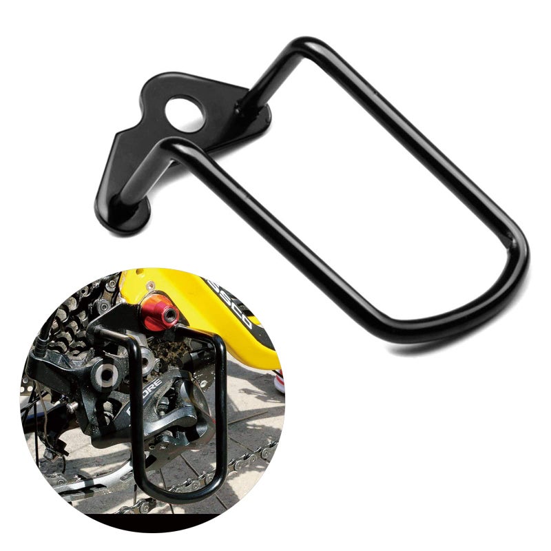 Cayanmydery Black Universal Bike Bicycle Rear Derailleur Guard Rack Protector, Rear Gear Shifter Chain Guard - Image 2